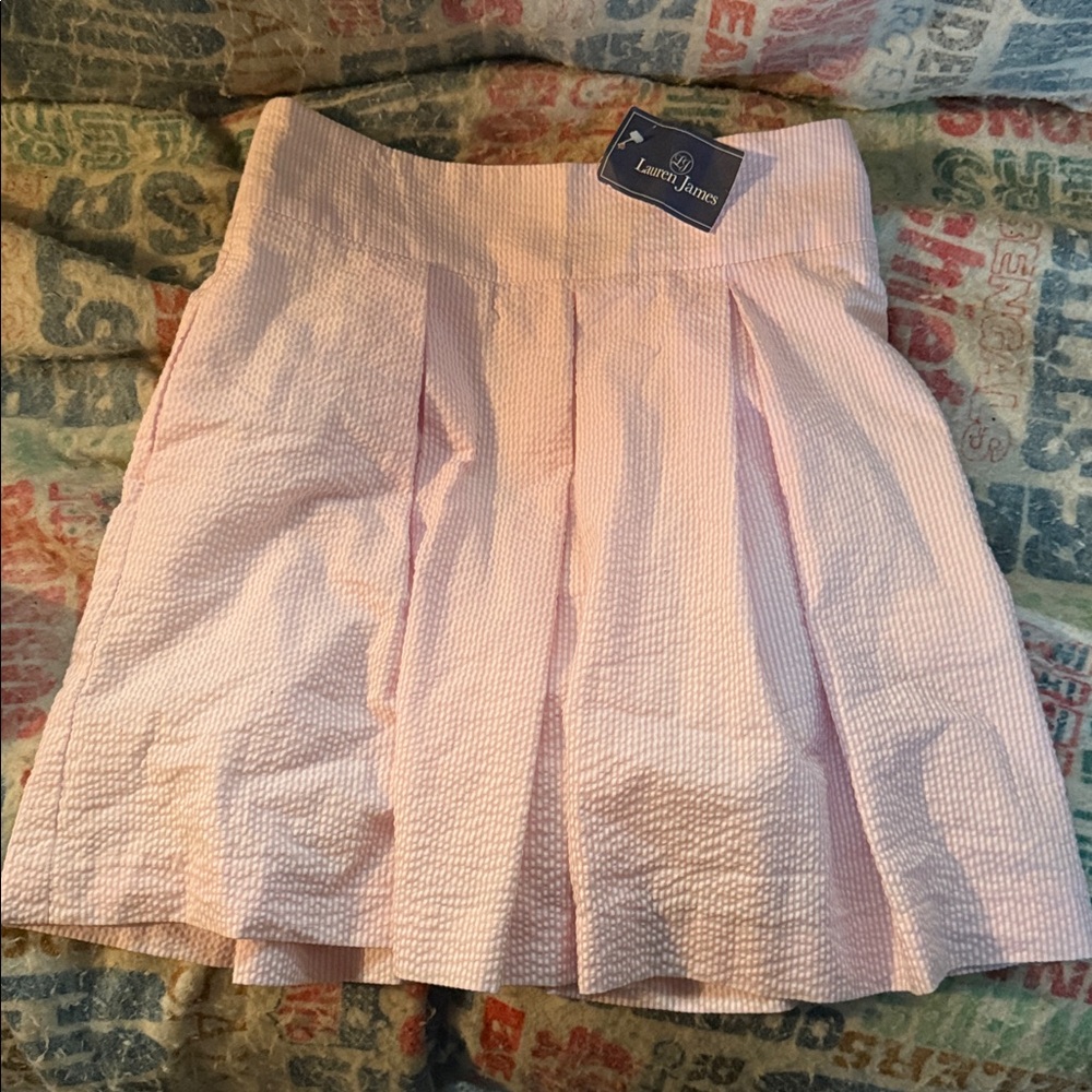 Lauren James Light Pink Textured Skirt